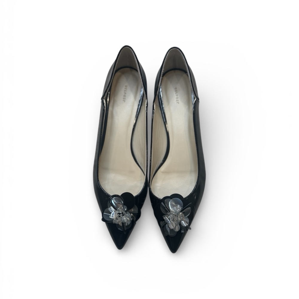 DELPOZO Black Patent Leather Women's Shoes